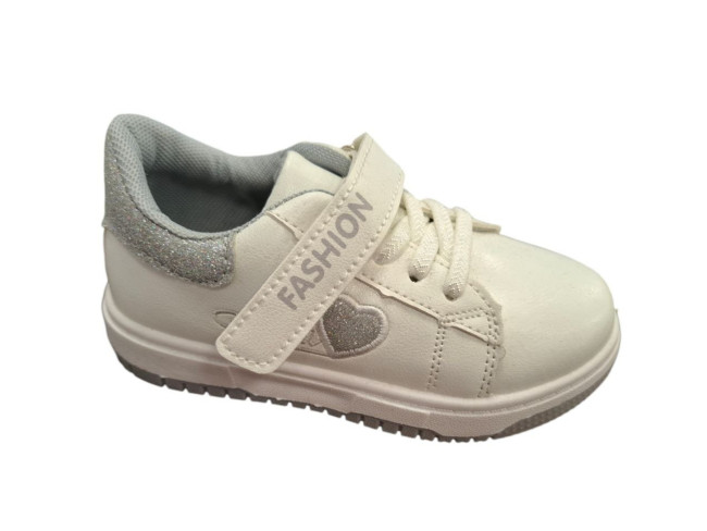 Udobna dečija patika MV-174 white silver, belo siva