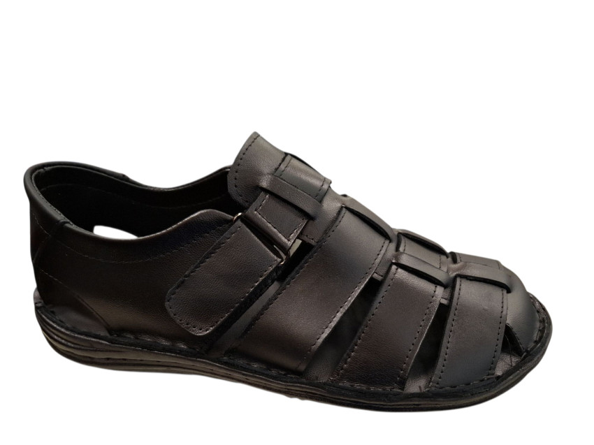 Kožna muška sandala M424 siyah