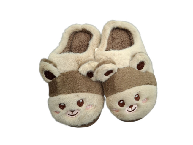 Udobna dečija kućna papuča, manji kalup T-22 /8809 braon 