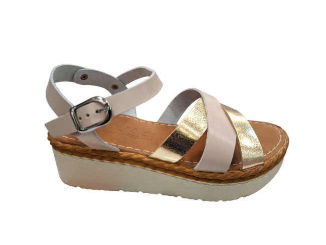 Udobna kožna ženska sandala M730-216 bey ayna Udobna kožna ženska sandala M730-216 bey ayna