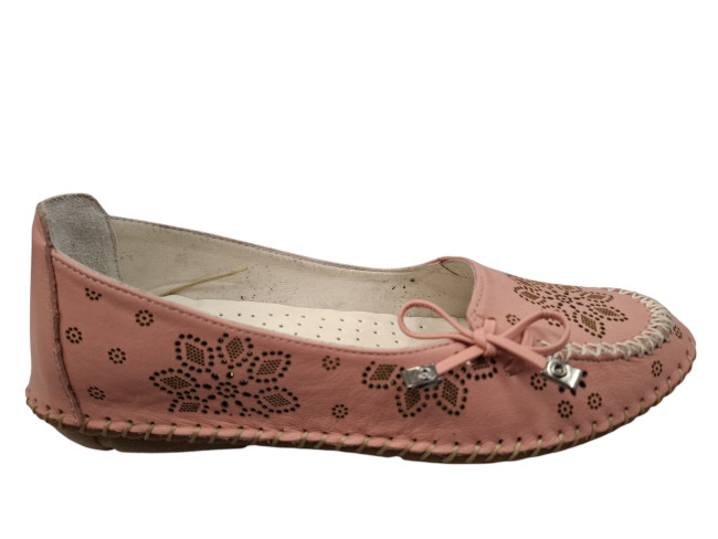 Udobna kožna ženska baletanka sa anatomskim gazištem M150 pudra Udobna kožna ženska baletanka sa anatomskim gazištem M150 pudra